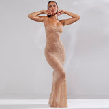 Women Dresses Sexy Sling Dress Long Skirt Hip Skirt Dress (Zns0409)