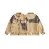 Unisex Jacket Vintage Denim Jacket Loose Jacket