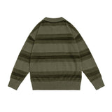 Unisex Sweater Autumn Vintage Dark Striped Sweater