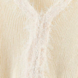 Women Sweater Knit Wear Autumn Short Fur Collar Knitted Cardigan Single-Breasted Top
