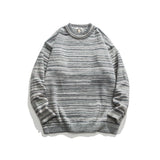 Unisex Sweater Winter Contrast Color Striped Sweater
