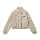 Women Jacket Short Pu Leather Jacket with Metal Buckle