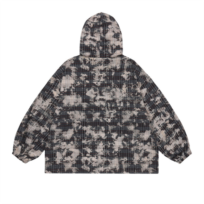 Men Jacket Coat Spring and Autumn Hooded Jacket Men's Loose Two-Way Zipper Jacket