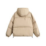 Unisex Coat Winter Detachable Cap Zipped Cotton-Padded Jacket