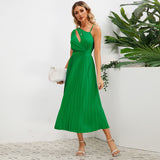 Women Date Dress Summer Slim-Fit Pleated Skirt
