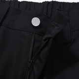 Men Sweatpants Multi-Pocket Cargo Pants Straight-Leg Trousers