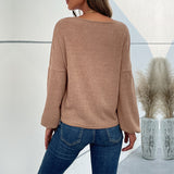 Women Knitted Sweater Fall Female V-neck Sweater