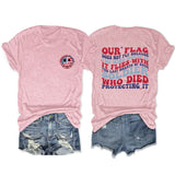 Casual T-Shirt OUR FLAG DOES NOT FLY BECAUSE Loose Short Sleeve