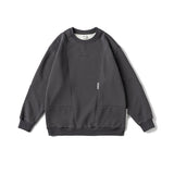 Unisex Winter Cotton Coat round Neck Sweater Retro Long Sleeve Velvet Hoodie