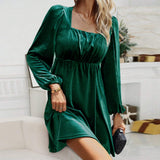 Women Dress Autumn and Winter Velvet Party Sexy Dress