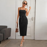 Women Dress Summer Sexy Knitted Sling Dress