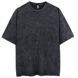 2024 Summer Men Washed T Shirt Hip Hop Streetwear