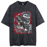 Attack on the giant pure cotton washed old cartoon print cartoon style