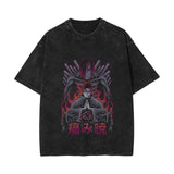 Summer washed old retro short-sleeved T-shirt