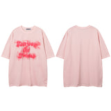 Men T Shirt Graffiti Half Sleeve T-shirt Men and Women Hip Hop Casual Couple Short Sleeve T-shirt
