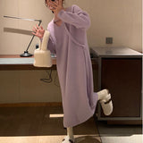 Women Knitwear Autumn Winter Sweater Loose Knit Dress
