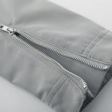 Women Jacket Irregular Zipper Cardigan Outerwear Stand-up Collar Jacket