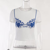 Women T-shirt Casual Short-Sleeved Top Slim round Neck T-shirt