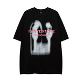Men T Shirt Graffiti Men's Couple Short-Sleeved T-shirt Men's and Women's Oversize