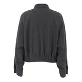 Women Trench Coat Women's Woolen Jacket Short Top Autumn and Winter Puff Sleeve Women's Clothing