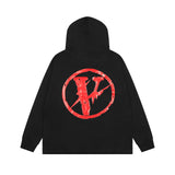 Vlone Hoodie Autumn and Winter Lightning Big V Letter