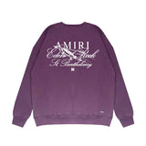 Amiri Long Sleeved Shirt Fashion Brand Crew Sweatshirts round Neck Sweater