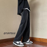 Men Jeans Loose Straight Wide Leg Pants