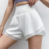 Women Yoga Sports Shorts Mesh Loose Sports Shorts Lining Yoga Hot Pants