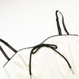Women Tops Spring Bare Midriff Slim Fit Two-Piece Set Sexy Camisole Mid-Length Dress Set