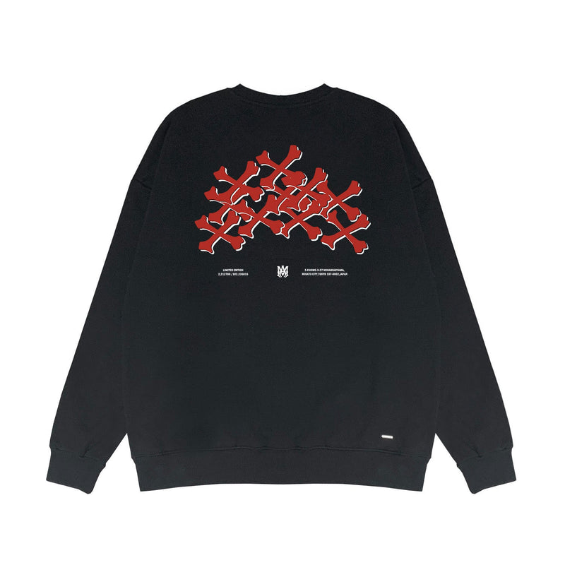 Amiri Long Sleeved Shirt Fashion Brand Crew Sweatshirts round Neck Sweater