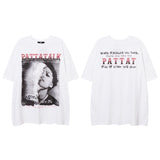 Men T Shirt Alphabet Graffiti Print Couple Short Sleeve T-shirt