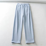 Women Sweatpants Loose Wide Leg Knitted Sports Casual Sweatpants Harem Pants