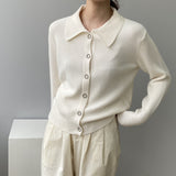 Women Cardigan Sweater Knitted Cardigan Autumn Sweater Jacket Long-Sleeved 8t8205
