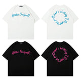 Men's T Shirt Letter Embroidery Men's and Women's Short-Sleeved T-shirt