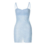 Women Dresses Summer Sexy Hollow-out Short Sling Dress