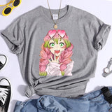 2024New Kanroji Mitsuri Graphic Print T Shirt Women Summer