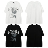Men T Shirt Embroidered Printed Couple Short Sleeve T-shirt