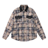 Unisex Jacket Autumn Tie-Dye Patchwork Shirt