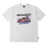 Men T Shirt Vintage Racing Printed Casual Short Sleeve T-shirt
