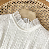Women Sweater Knitwear Spring/Summer Knitted Camisole Lace Sleeveless T-shirt