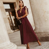 Women Date Dress Chiffon Dress Slim Fit Dress