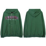 Men Hoodie Vintage Color Matching Letters Printed Hoodie