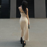 Women Dresses Summer Sexy V-neck Backless Sling Dress