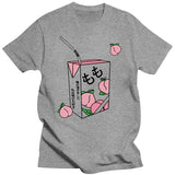 New Kawaii Peach Juice Japanese Casual Harajuku Shirt Pink