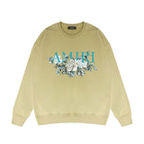 Amiri Long Sleeved Shirt Fashion Brand Crew Sweatshirts round Neck Sweater