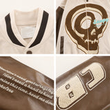 Men Jacket Coat Embroidered Baseball Uniform Coat Men's Ins Color Matching Stitching Jacket