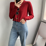 Women Cardigan Sweater Short Cardigan Autumn Knitted Coat 8t2068