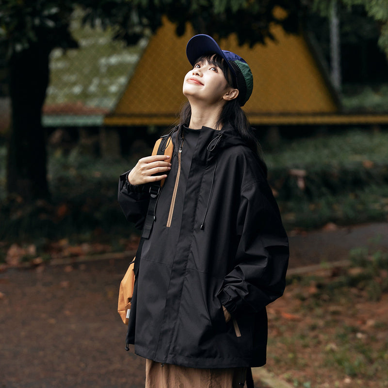Unisex Jacket Autumn Windproof Hood Coat