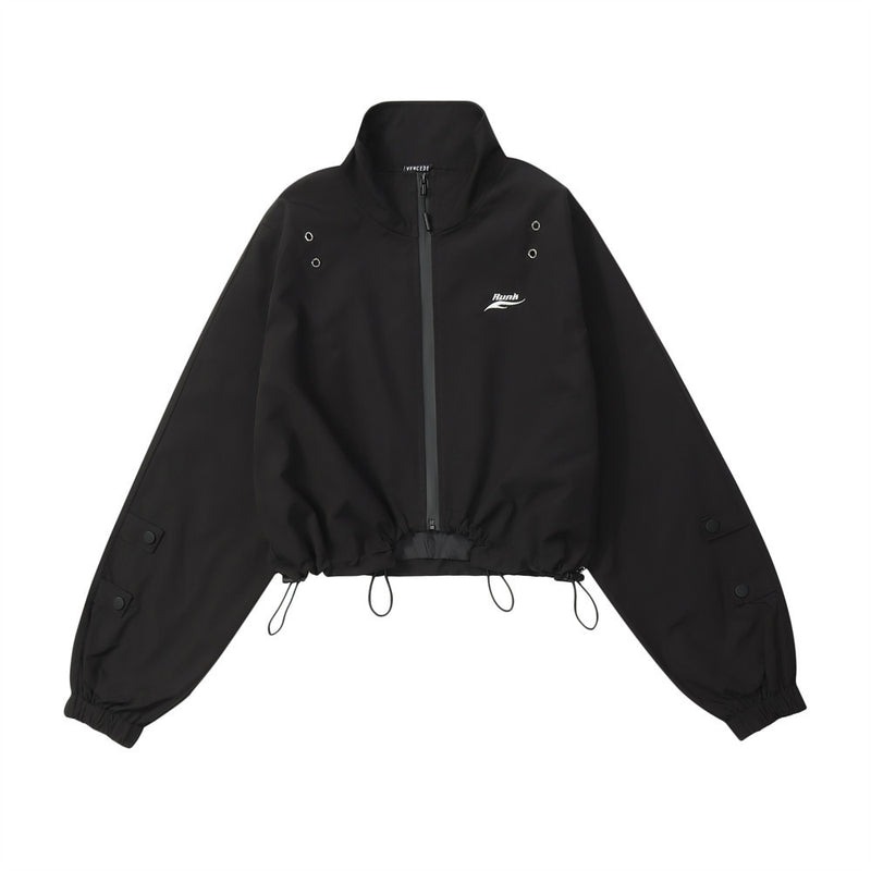 Women Jacket Stand Collar Jacket Shell Jacket Autumn Loose Sports
