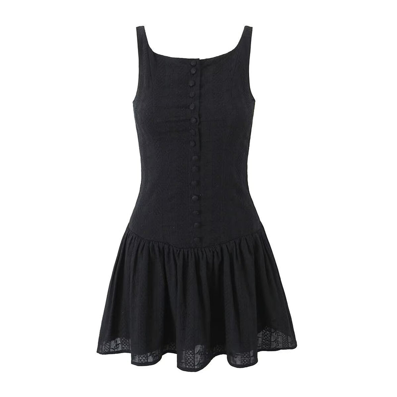 Women Dresses Summer Lace Sleeveless Backless Dress Sexy Skirt (Xds0414)